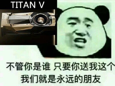 不管你是谁只要你送我这个，我们就是永远的朋友（TITAN V）