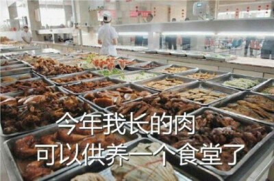 今年我长的肉可以供养一个食堂了