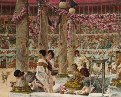 劳伦斯·阿尔玛·塔德玛（Lawrence Alma-Tadema, 1836—1912年）是英国维多利亚时代的知名画家，他的作品以豪华描绘古代世界（中世纪前）而闻名。
在阿尔玛的作品中，人们能从那各怀心事的男女身上，从幻想爱情独守空…