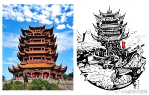 建筑线描