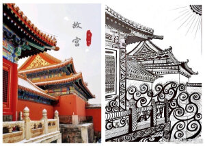 建筑线描
