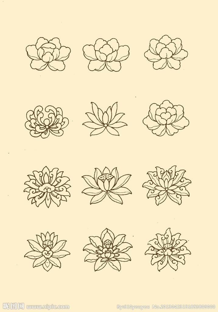 花卉纹样设计方法图片