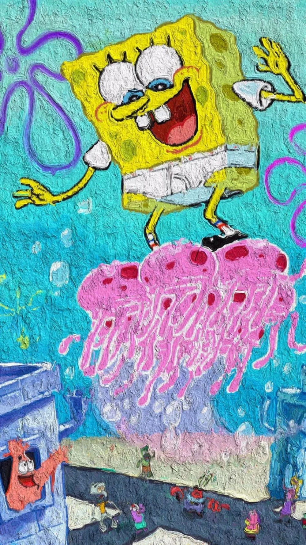 简约可爱油画高清壁纸