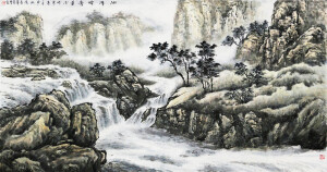 山水画  江山美