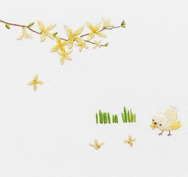 刺绣，清新自然的美