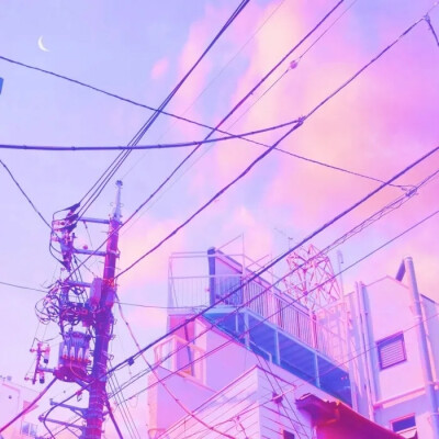 紫色梦幻天空背景图，壁纸