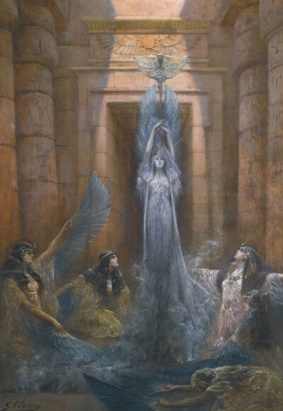 [cp]Georges Jules Victor Clairin/乔治·朱尔斯·维克多·克莱林 1843年-1919年
【单图赏析/油画】
The Goddess Neith/女神尼思
- ​​​[/cp]