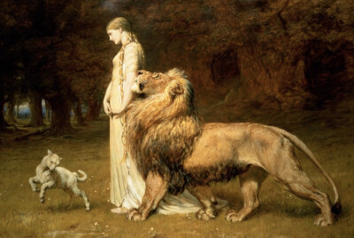 [cp]Briton Riviere/布里恩·里维埃 1840年-1920年
【单图赏析/油画】
Una And Lion/尤娜与狮子1880年
- ​​​[/cp]