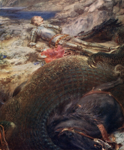 [cp]Briton Rivière/布里顿·里维耶尔 1840年-1920年
【单图赏析/油画】
Saint George and the Dragon/圣乔治与巨龙 1914年
- ​​​[/cp]