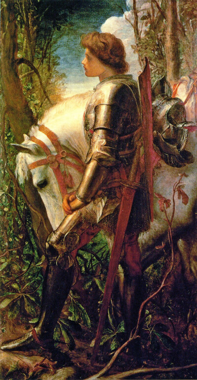 [cp]George Frederic Watts/乔治·弗雷德里克·沃茨 1817年-1904年
【单图赏析/油画】
Sir Galahad/加拉哈德爵士 1862年
- ​​​[/cp]