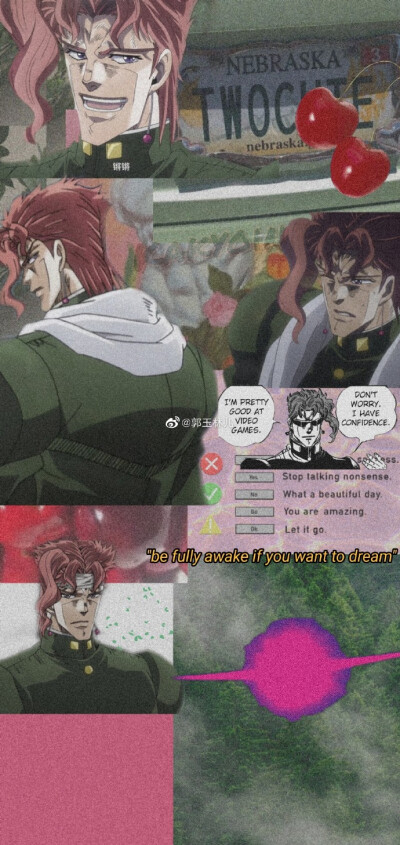 jojo*花京院典明 图源见水印（郭玉林儿）
如有侵权，请联系删除！
二传注明*宇智波安琪拉