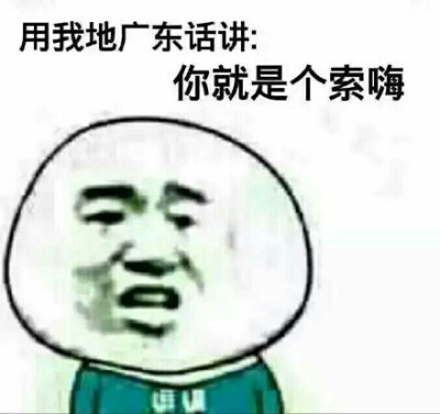 用我地广东话讲：你就是个索嗨