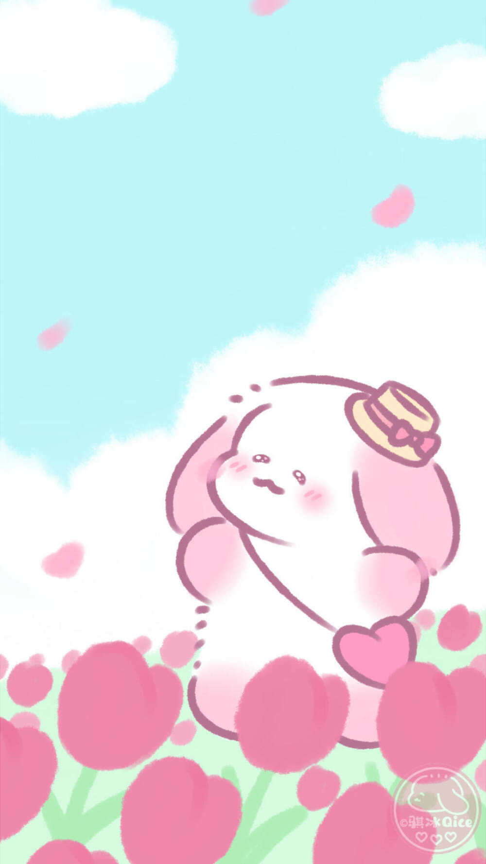 原创 微博:骐冰qice 懒懒兔 少女心动图 可… - 堆糖,美图壁纸兴趣