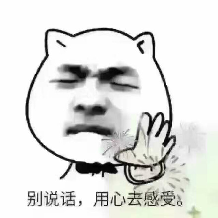 别说话用心去感受