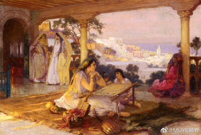 美国画家Frederick Arthur Bridgman（1847- 1928）曾到过东方游历，因“东方人”主题绘画而知名。 ​​​