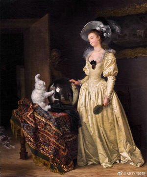 法国女画家Marguerite Gérard（1761-1837）的画，她的姐夫是洛可可后期画家Jean-Honoré Fragonard，14岁起Marguerite开始给姐夫做助手，后来自己也成为了一名画家。 ​​​