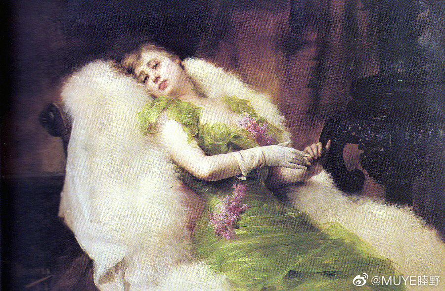 西班牙画家Francesc Masriera（1842-1902）的作品，雍容华贵的质感表现。 ​​​