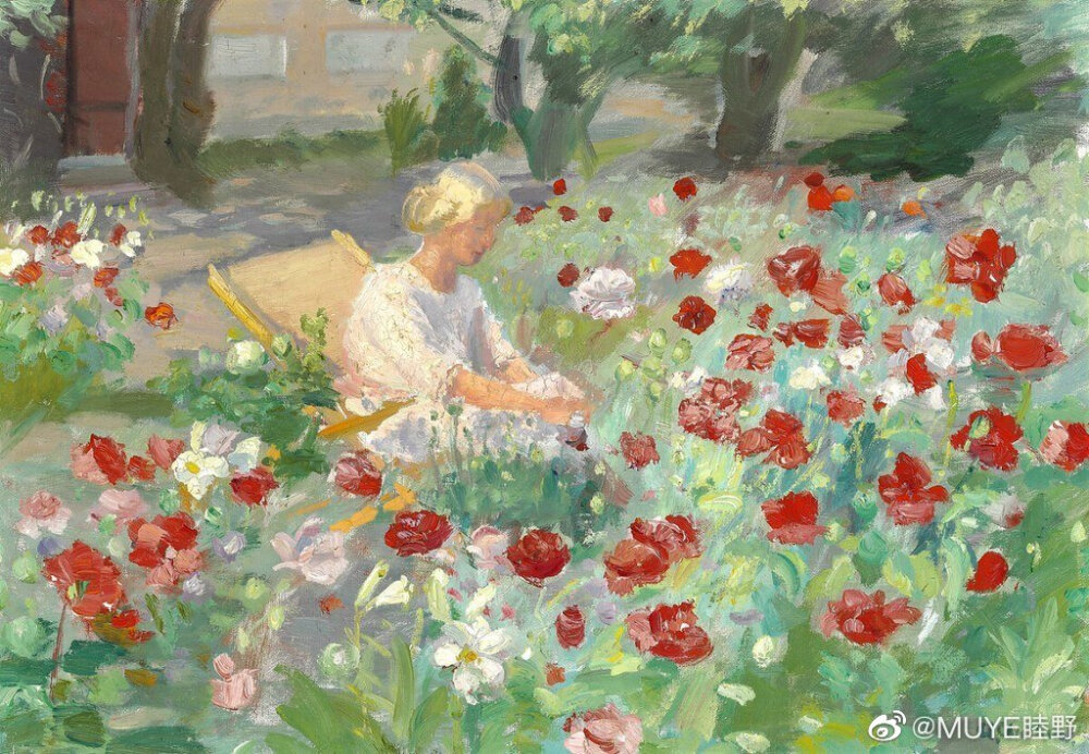 丹麦印象派画家Anna Ancher（1859-1935）的画多以北欧海滨城市的家庭日常生活为主题，光色运用和构图布局独特，与丈夫同为丹麦最大面值货币1000克朗的封面人物。 ​​​