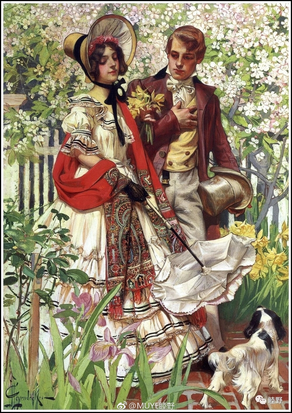 美国广告插画界大触Joseph Christian Leyendecker的故事，那些复古摩登的色彩和昔日美人的俊朗面孔。 ​​​