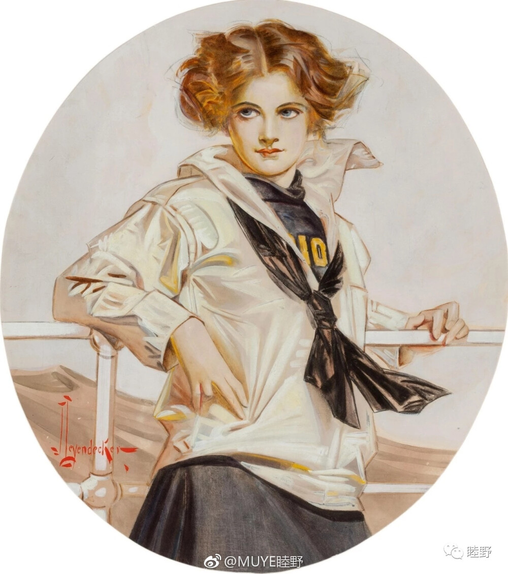 美国广告插画界大触Joseph Christian Leyendecker的故事，那些复古摩登的色彩和昔日美人的俊朗面孔。 ​​​