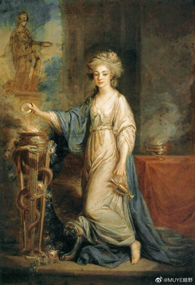 瑞士新古典主义画家Angelica Kauffmann（1741-1807）一生主要在伦敦和罗马两地工作