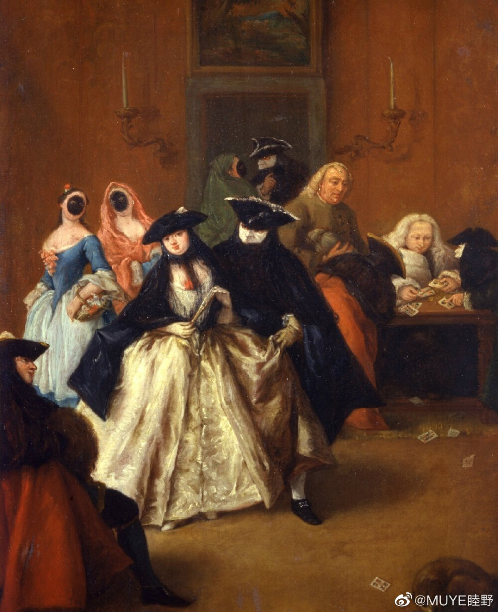 威尼斯风俗画家Pietro Longhi（1701-1785）善于用讽刺幽默的戏剧效果生动记录普通大众的日常生活，笔下人物通常如同洋娃娃般身材矮小。 ​​​