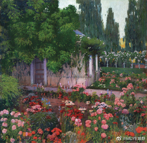 西班牙画家、剧作家、诗人Santiago Rusiñol（1861-1931）是加泰罗尼亚现代主义引领者之一，作品以描绘当地风景园林为主。 ​​​