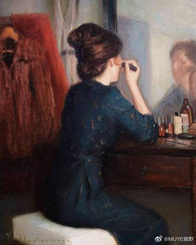 美国当代画家Aaron Westerberg（b.1974）的画，画家尤其喜爱描绘身穿日本服饰的女性形象。 ​​​