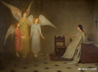 19世纪英国拉斐尔前派画家Thomas Cooper Gotch（1854-1931）从小就受到了艺术的熏陶，他在伦敦和安特卫普学习绘画，结婚后来到巴黎。之前，其作品人物形象经常是以他的女儿为原型来创作。 ​​​