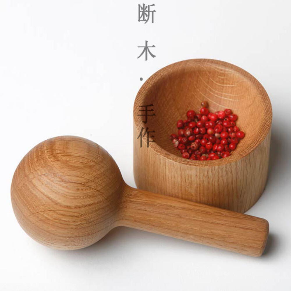 胡椒研磨 捣蒜器 研磨器 蒜臼子 日式 北欧 手作 厨具餐具 原木