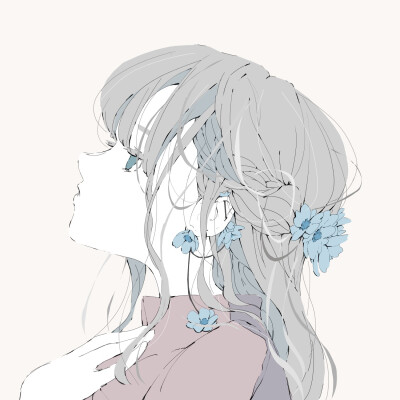 动漫闺蜜百合头像