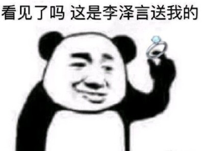 看见了吗这是李泽言送我的