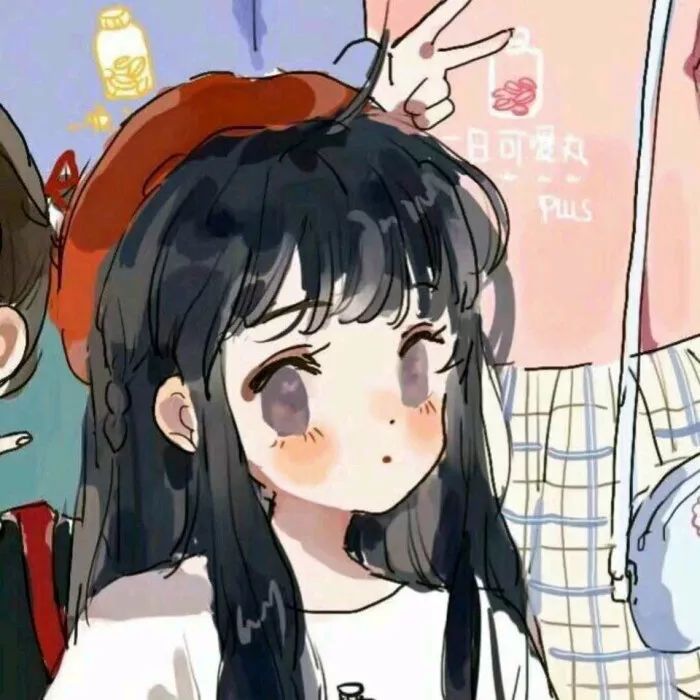 可爱五人闺蜜头