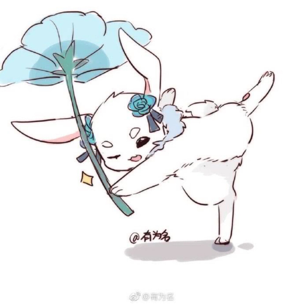 治愈系插画老虎和兔子的故事