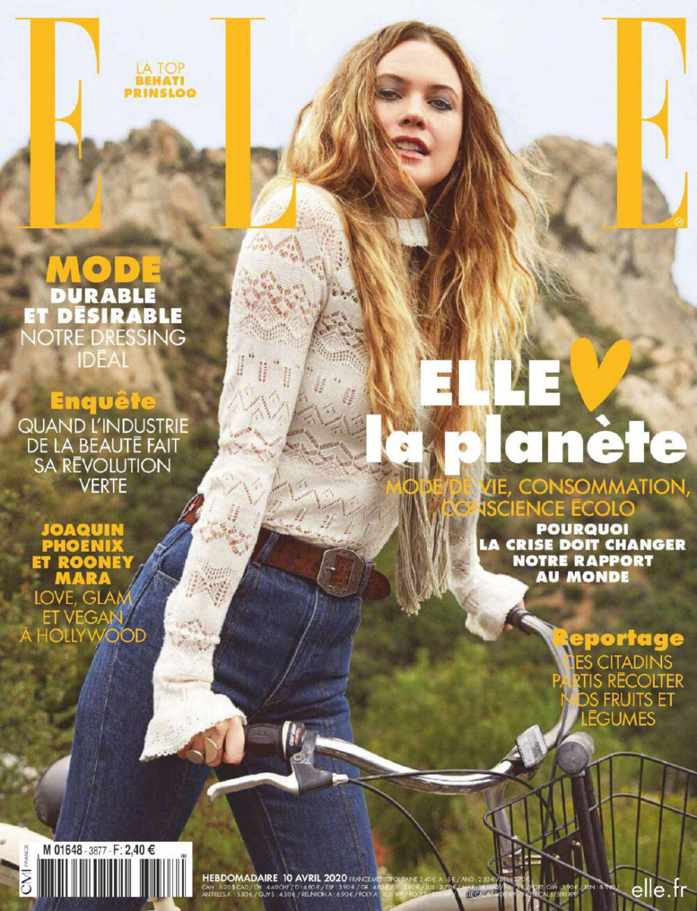 Elle France April 2020，法国版《ELLE》四月新刊
小南瓜 Behati Prinsloo
摄影： Camilla Armbrust
[weibo@小象王国]