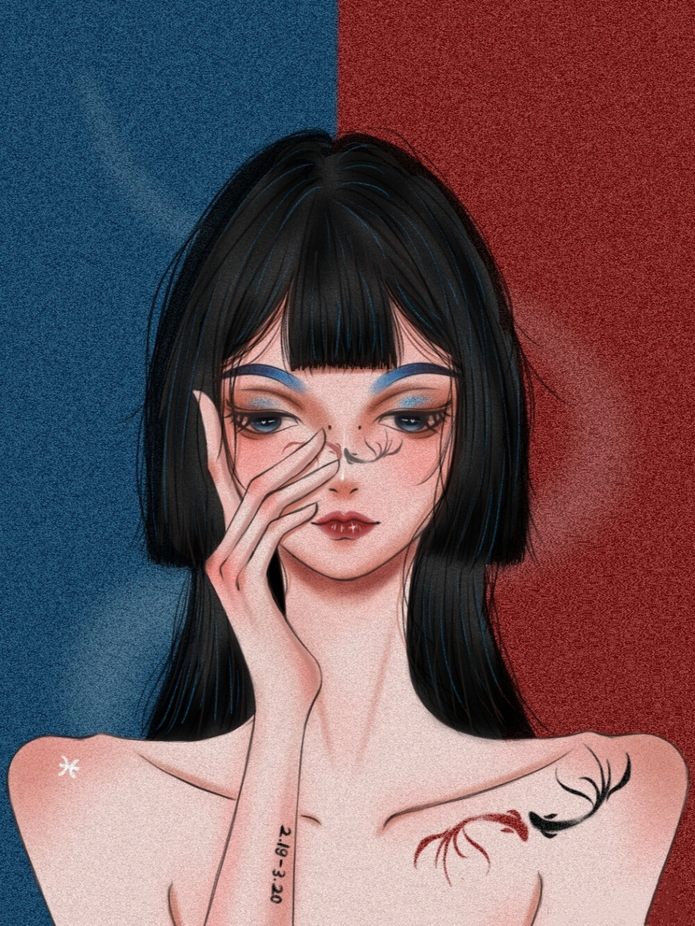 十二星座头像#双鱼座♓
cr:抽空画画Ya