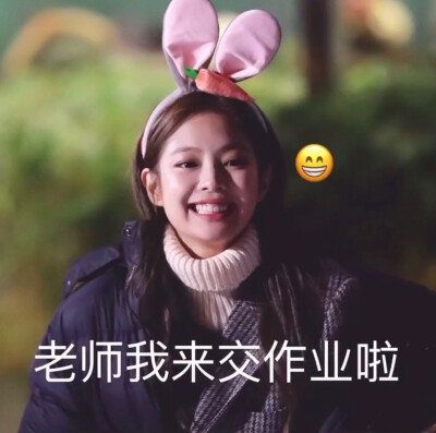 jennie交作业表情包