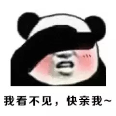 我看不见，快亲我~