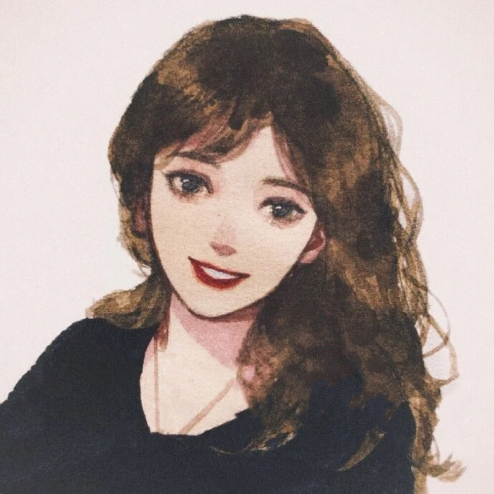 手绘插画女生头像