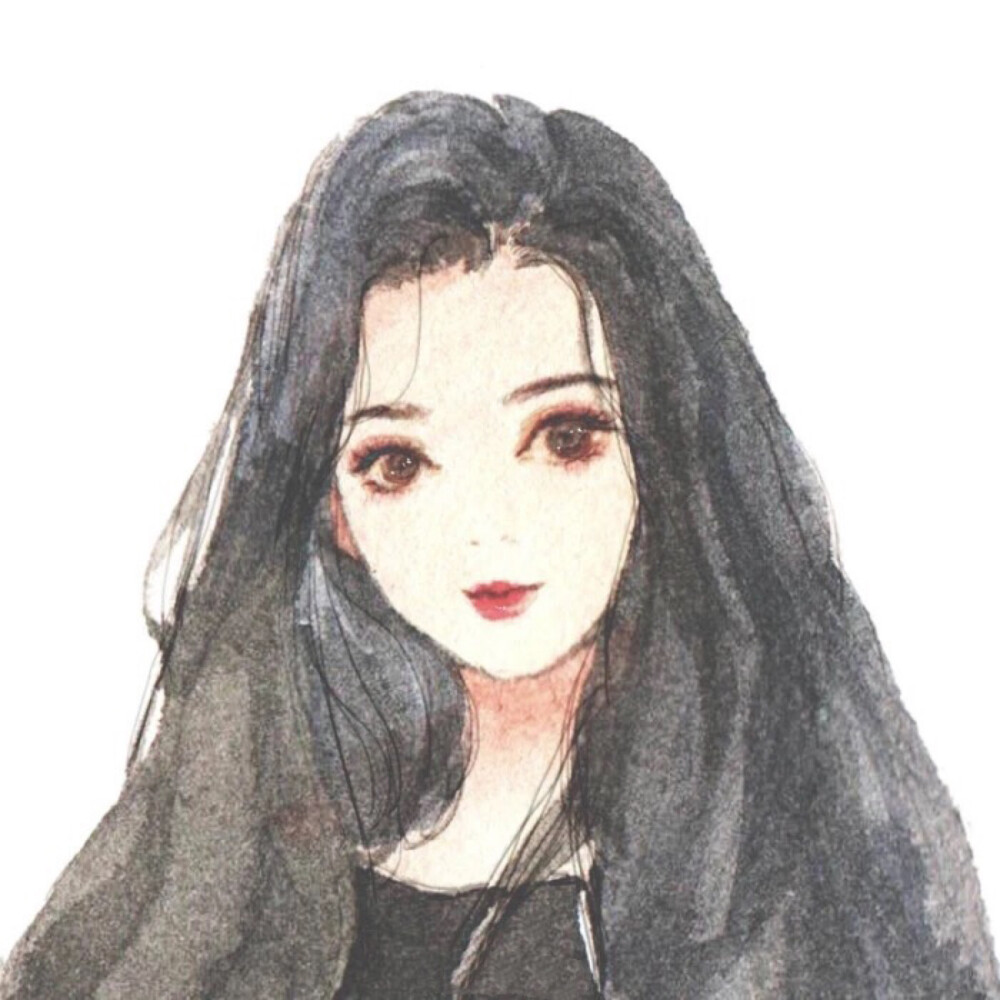 手绘 插画 女生头像