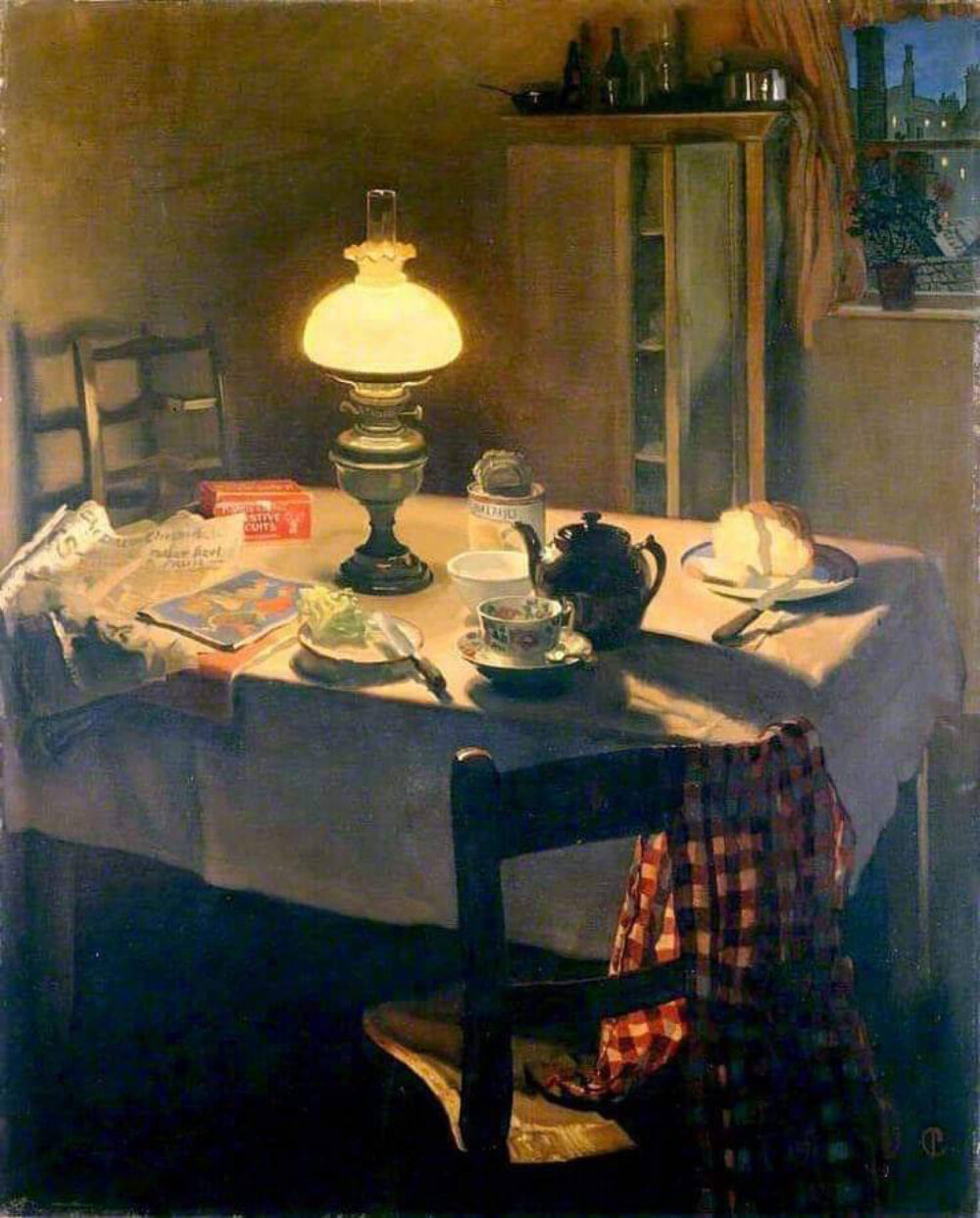 夜晚，1925年（英国画家Isabel Codrington作品） 