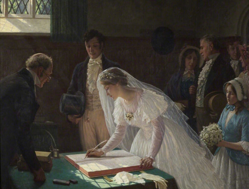 
"The wedding register" 1920
by Edmund Blair Leighton ​​​