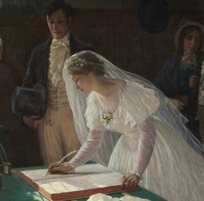 
"The wedding register" 1920
by Edmund Blair Leighton ​​​