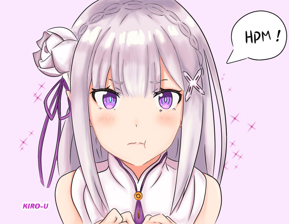 【来源pixiv，侵删】 Angry Emilia-tan✨
画师：Kiro-U
艾米莉娅（亦译：爱蜜莉雅），是日本轻小说《Re：从零开始的异世界生活》及其衍生作品中的女主角，银发紫瞳的半精灵少女，性格十分的老好人，本人却不肯坦率地承认这点，有时则会些许的天然呆。 EMT！
动漫/二次元/原创/同人画/人物插画/手绘/女生头像/壁纸/锁屏/背景/美少女/银发/银长直/紫瞳/白丝