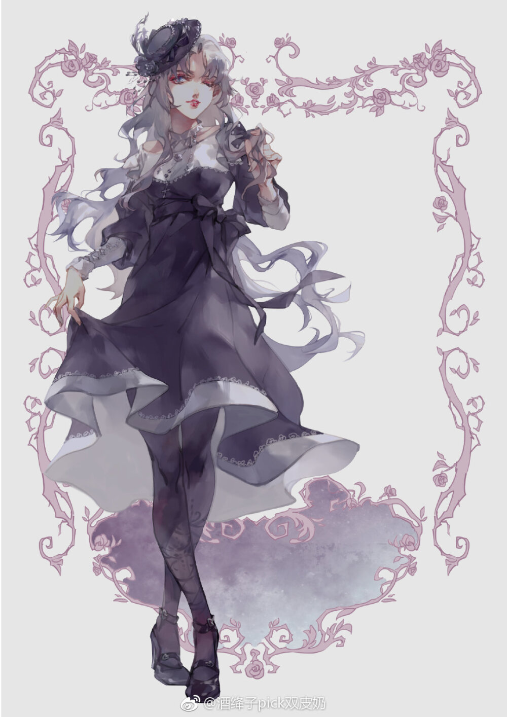 中国画师酒绛子微博酒绛子pick双皮奶