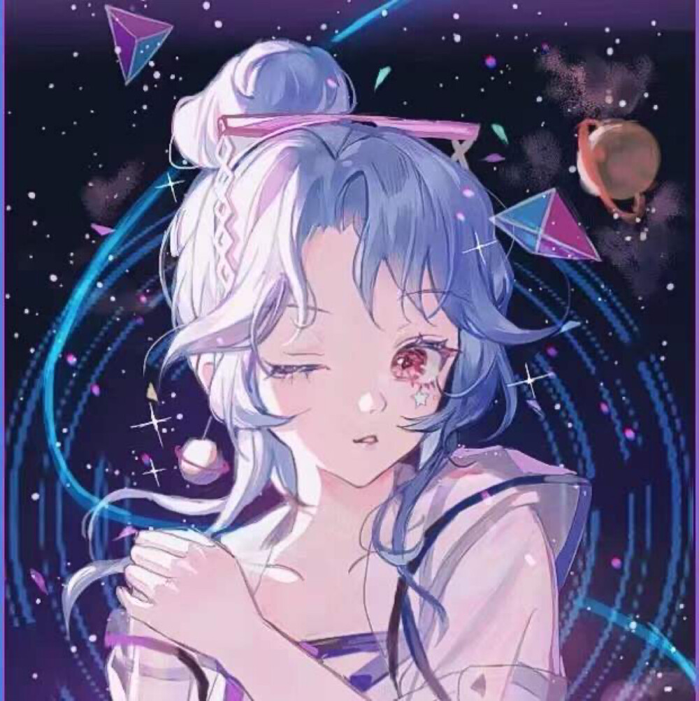 动漫闺头 星空