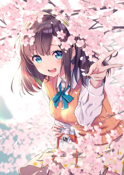 #原创##女子##桜# 画师:月うさぎ lD:80862715