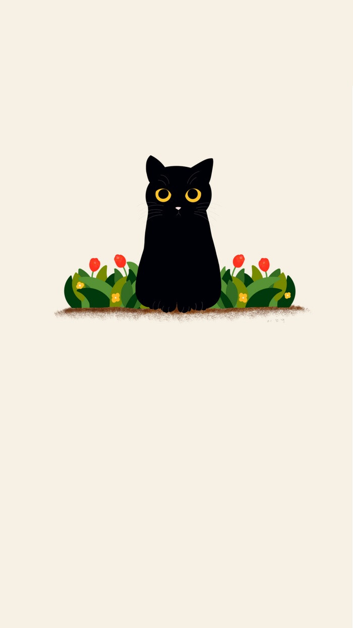 猫插画 壁纸