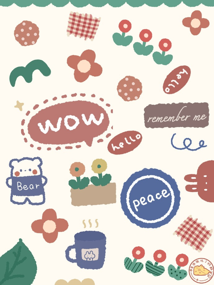 少女心可爱闺蜜壁纸 自存自用(分为磨砂款和无磨砂款) 图源微博:是谁