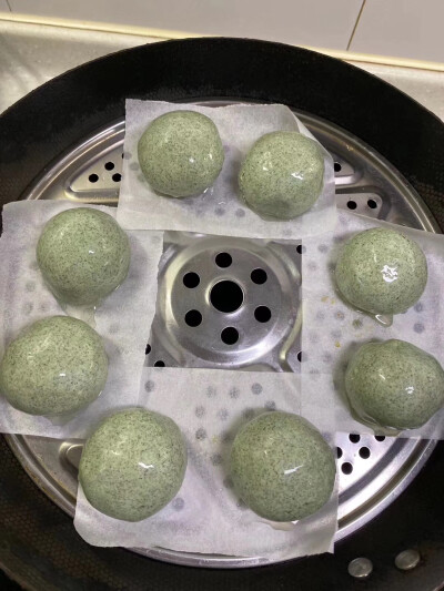 朋友做的青团